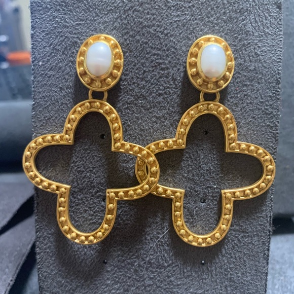 Julie Vos Jewelry - Designer Julie Vos 24k Gold Pearl Earrings